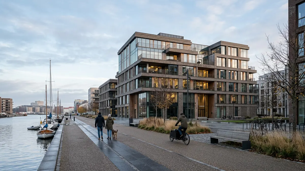 Aerial view of Copenhagen skyline representing Danish real estate investment opportunities